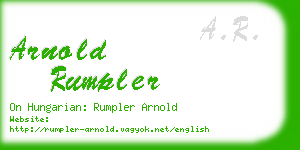 arnold rumpler business card